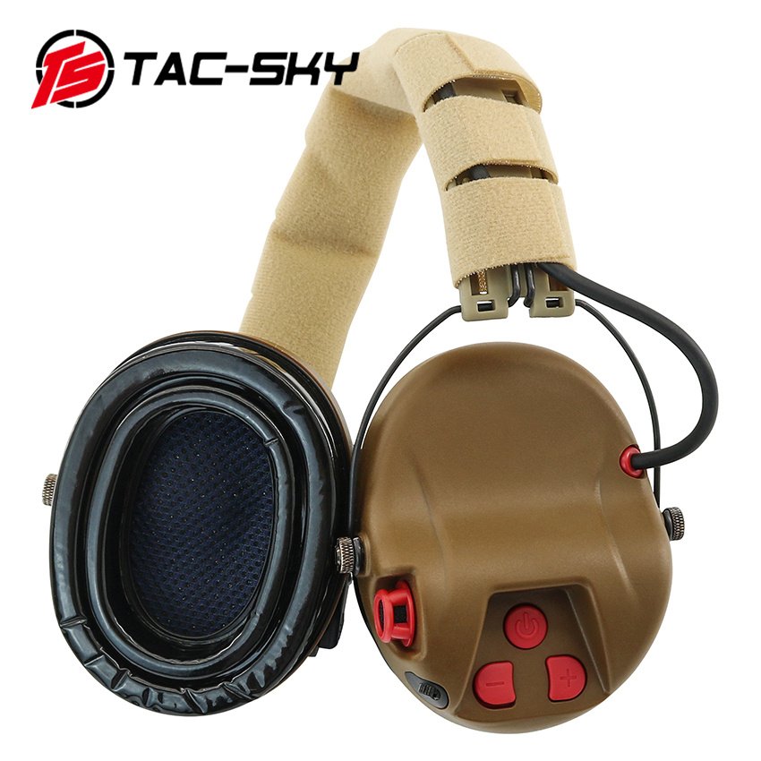 TS TAC-SKY Foldable Tactical Electronic Shooting Earmuffs Outdoor Hearing Protection Noise Canceling Pickup Headphones