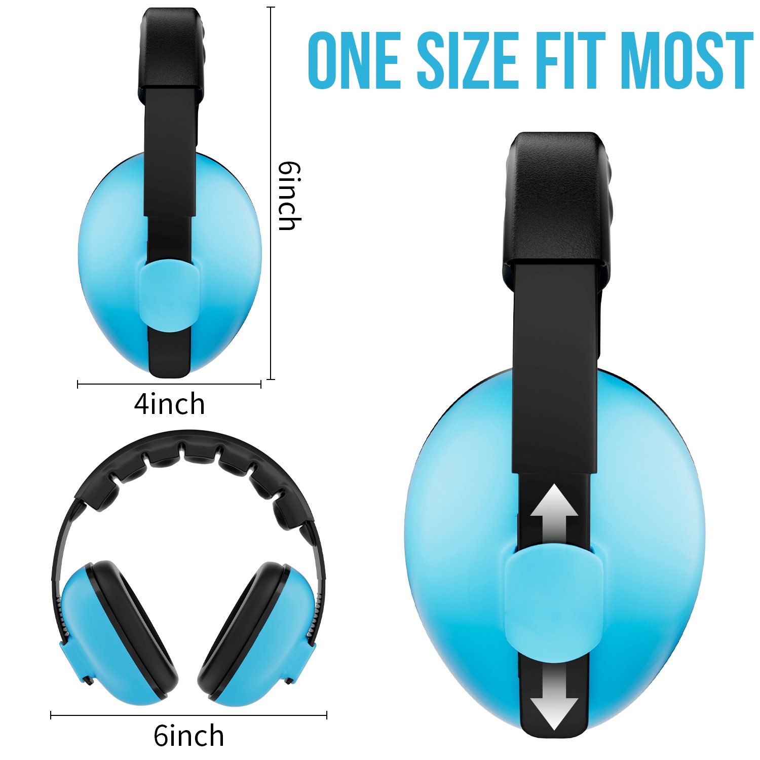 OEM GS630 Comfortable Safety Noise Cancelling Soundproof Hearing Protection Baby Earmuffs Kids Ear Muffs Defender for Sleep