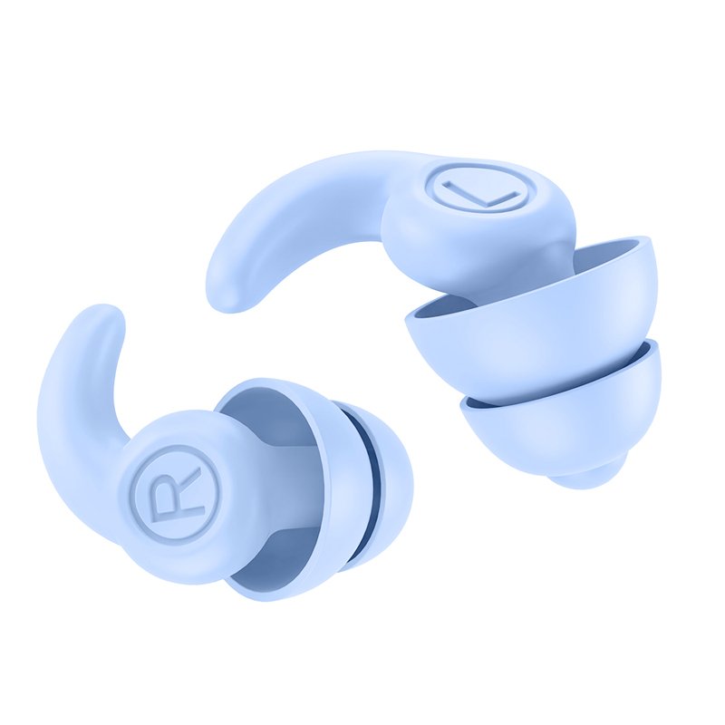 ANT5PPE 2 Layers Waterproof Noise Reduction 2pcs Sound Earplug Reusable Silicone Soft Earplugs For Sleeping Swimming