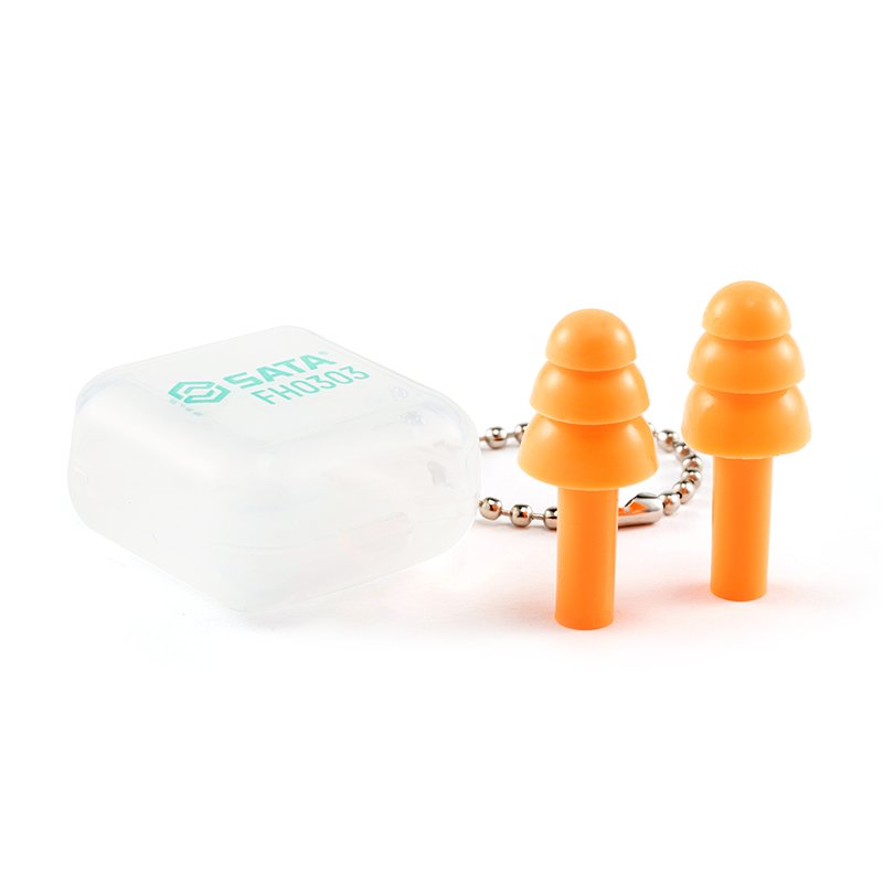 Hot Selling SATA Reusable Silicone Earbuds with Wire Hearing Protection with Case Included