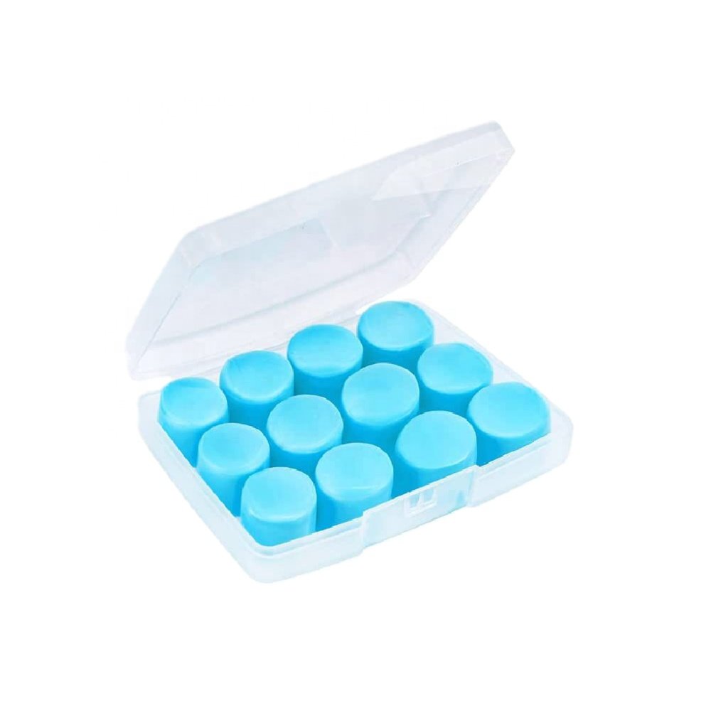 Eco Friendly Noise Reduction 6 Pairs Wax Silicone Ear Plugs Waterproof Earplugs Hearing Protection