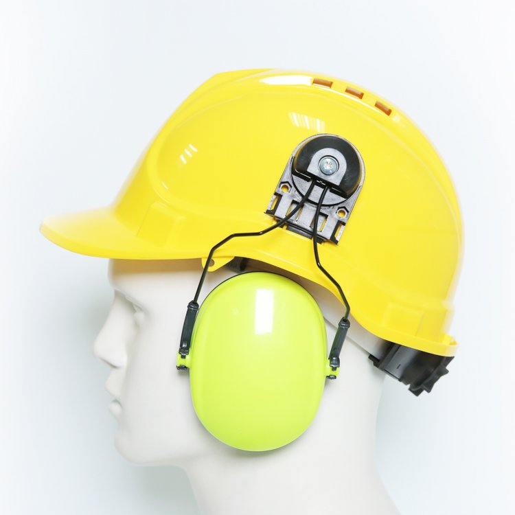 Factory Supply Mounted Ear Defenders Safety Helmet With Ear Protection