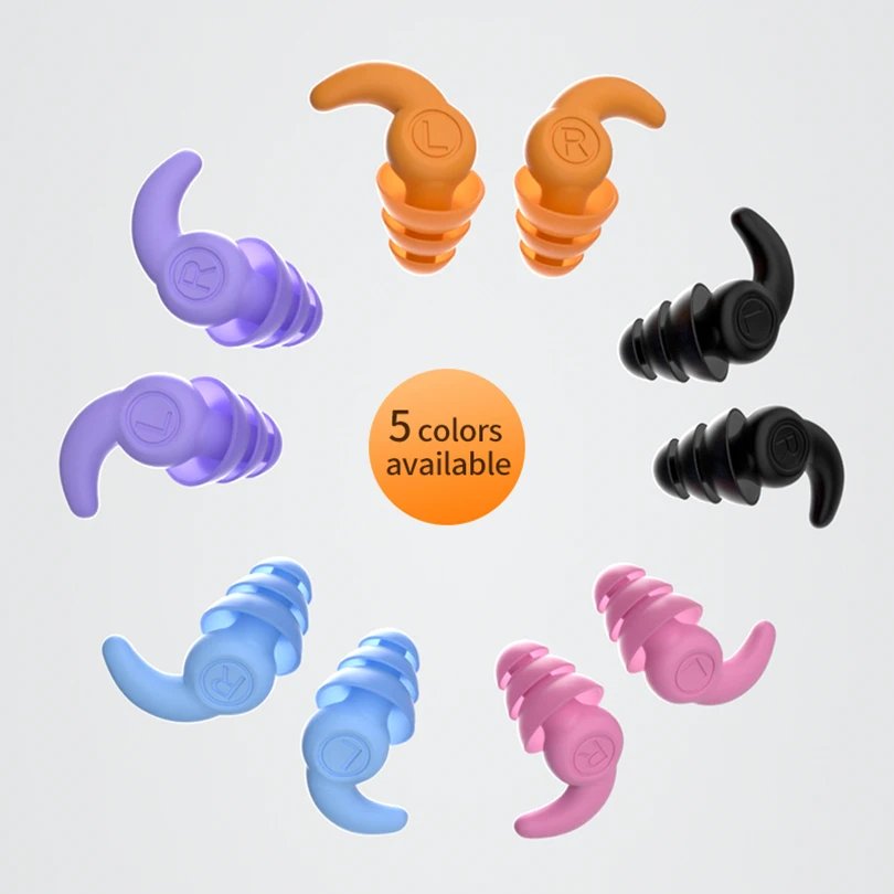 Silicone Hearing Protection Sound Blocking Earplugs Noise Cancelling Earplugs for Sleeping, Work, Study, Snoring, Concert