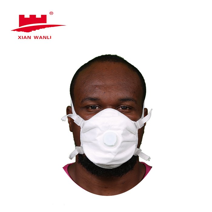 FFP3 Dust Masks Valved Moulded Disposable Masks Adjustable elasticated 4 point head straps respirators