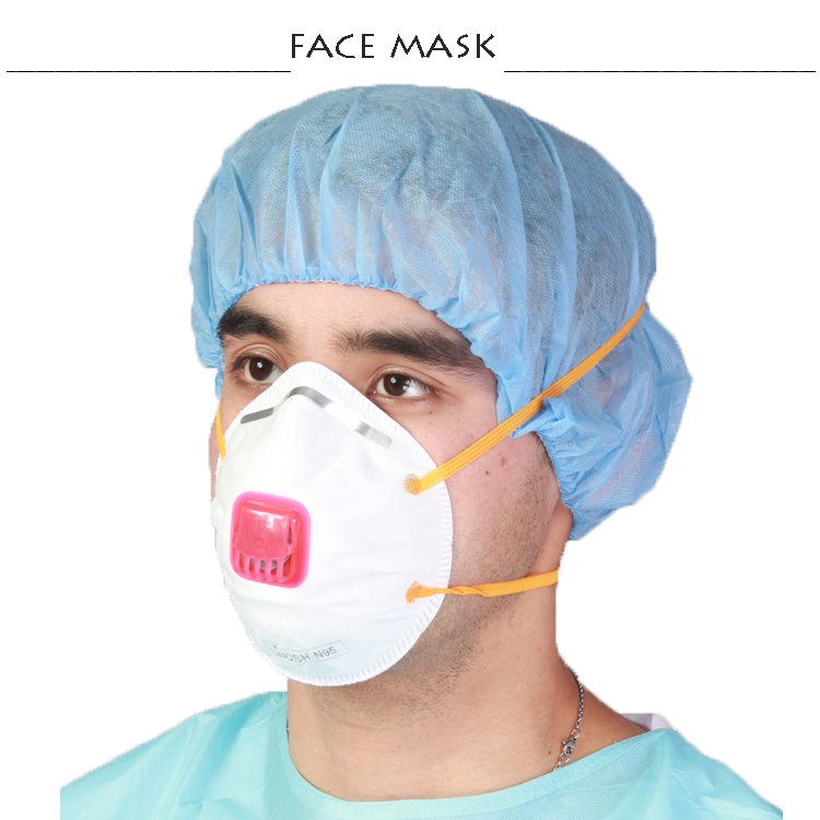 FFP3 Dust Masks Valved Moulded Disposable Masks Adjustable elasticated 4 point head straps respirators