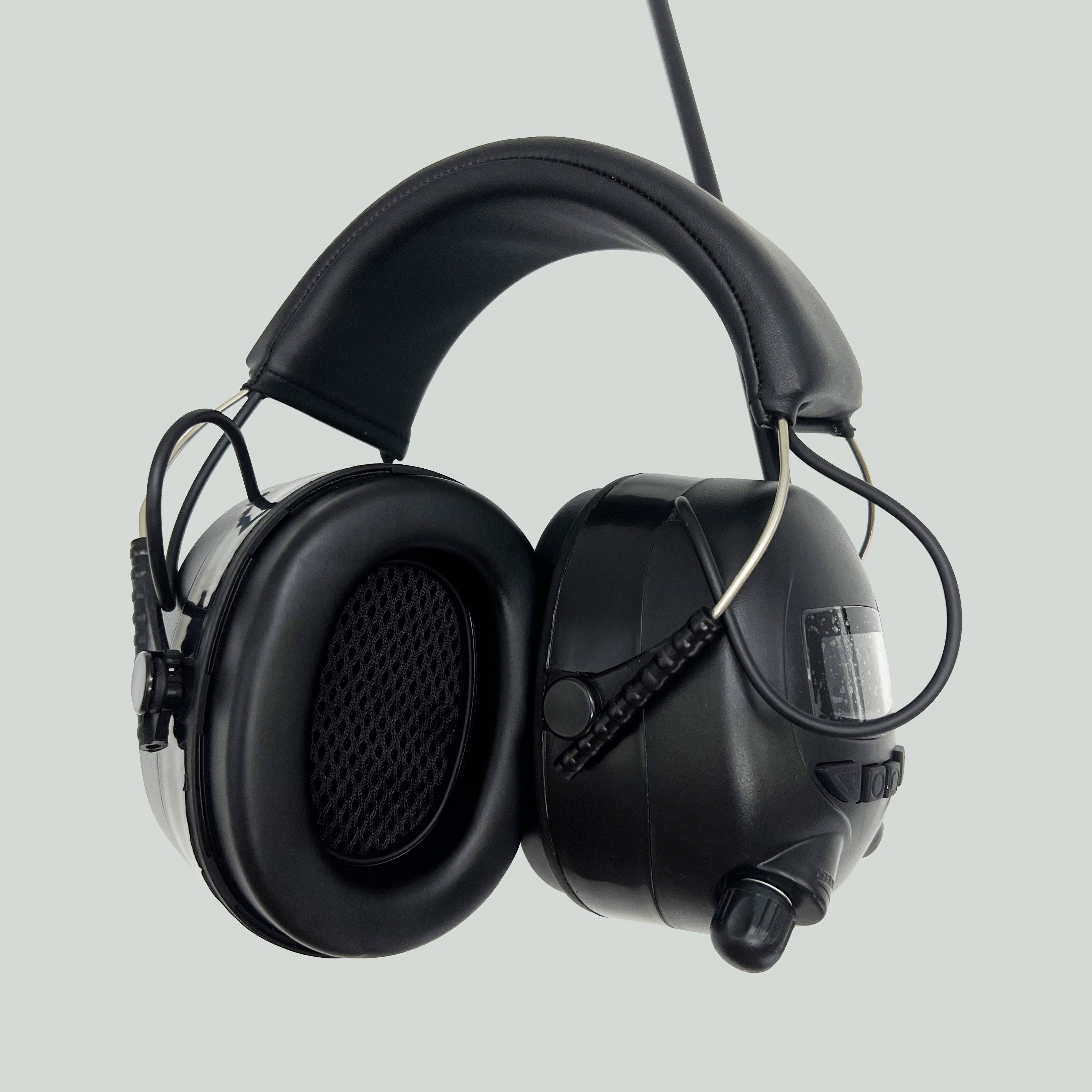 Olyga Noise Reduction Ear Muff FM Hearing Protection Earmuffs radio AM/FM with External microphone safely earmuff