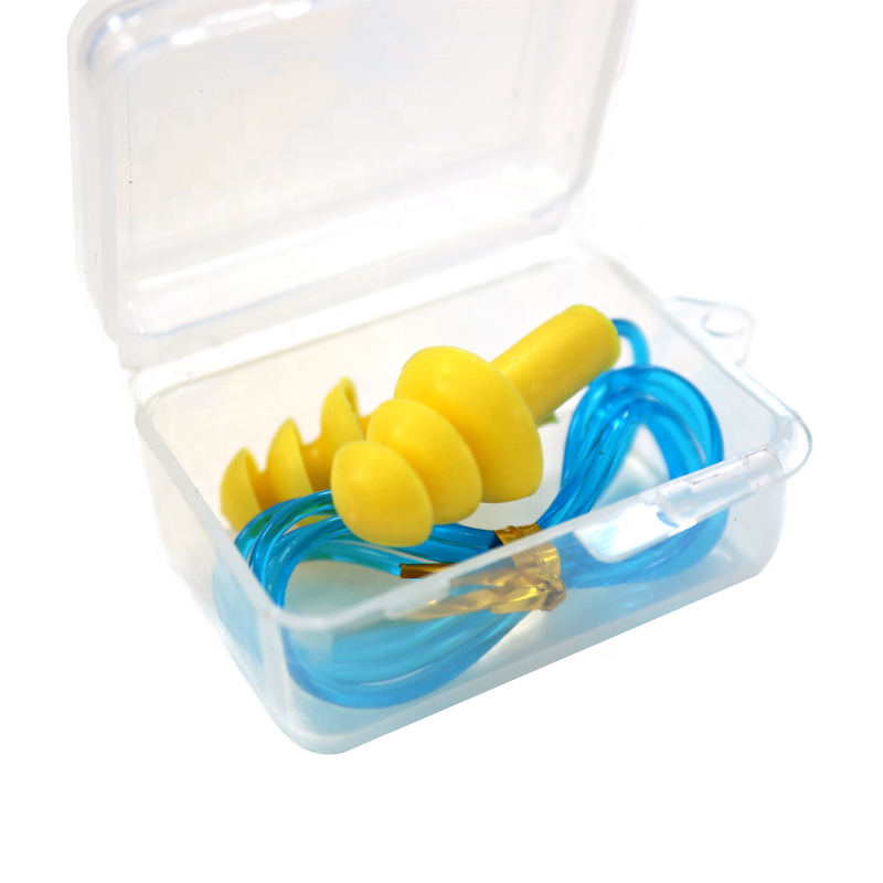 Soundproof christmas tree shape waterproof earplugs ear protection noise reduction silicone ear plugs with cord