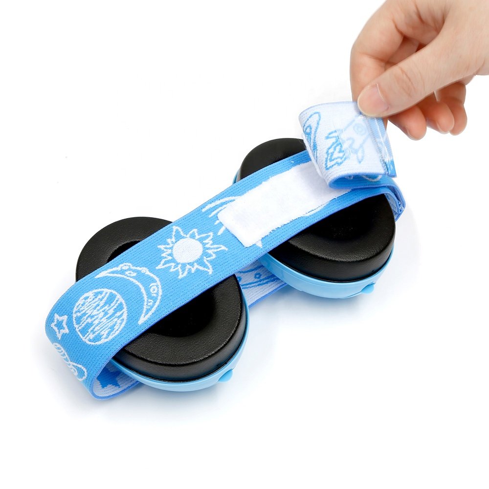 Baby Safety Hearing Protection with Anti-Slip Headband Fashion ABS Kids Children Sleeping Noise Reduction Earmuffs