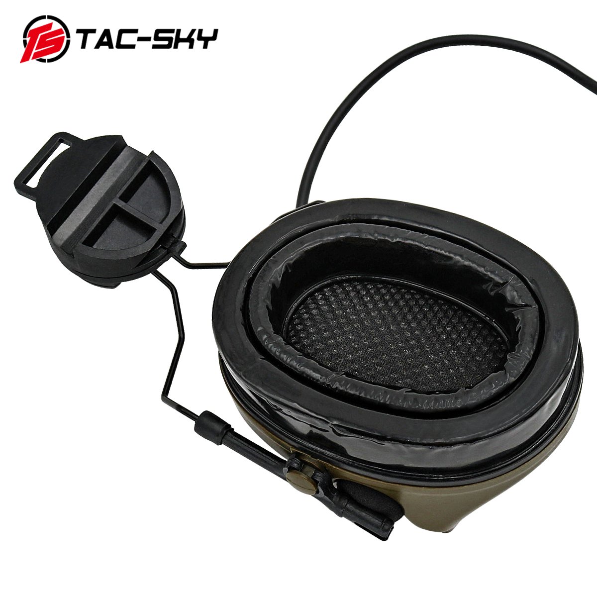 TAC-SKY Tactical ARC Rail Helmet COMTAC II Headset Electronic Shooting Ear Protection Walkie Talkie PTT Tactical Headset