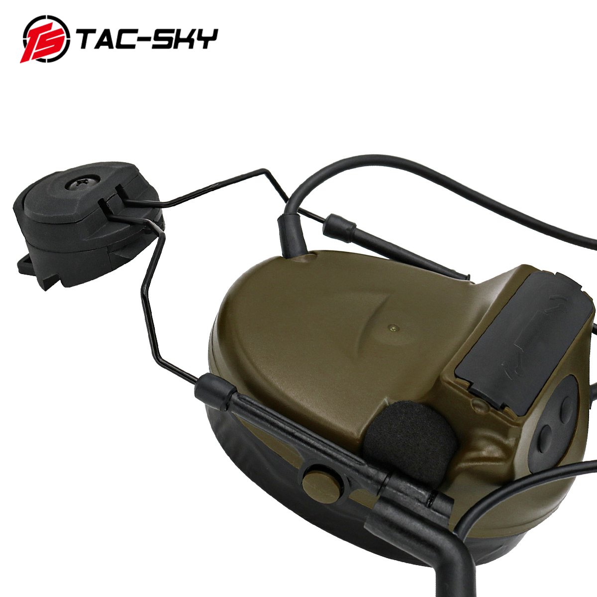TAC-SKY Tactical ARC Rail Helmet COMTAC II Headset Electronic Shooting Ear Protection Walkie Talkie PTT Tactical Headset