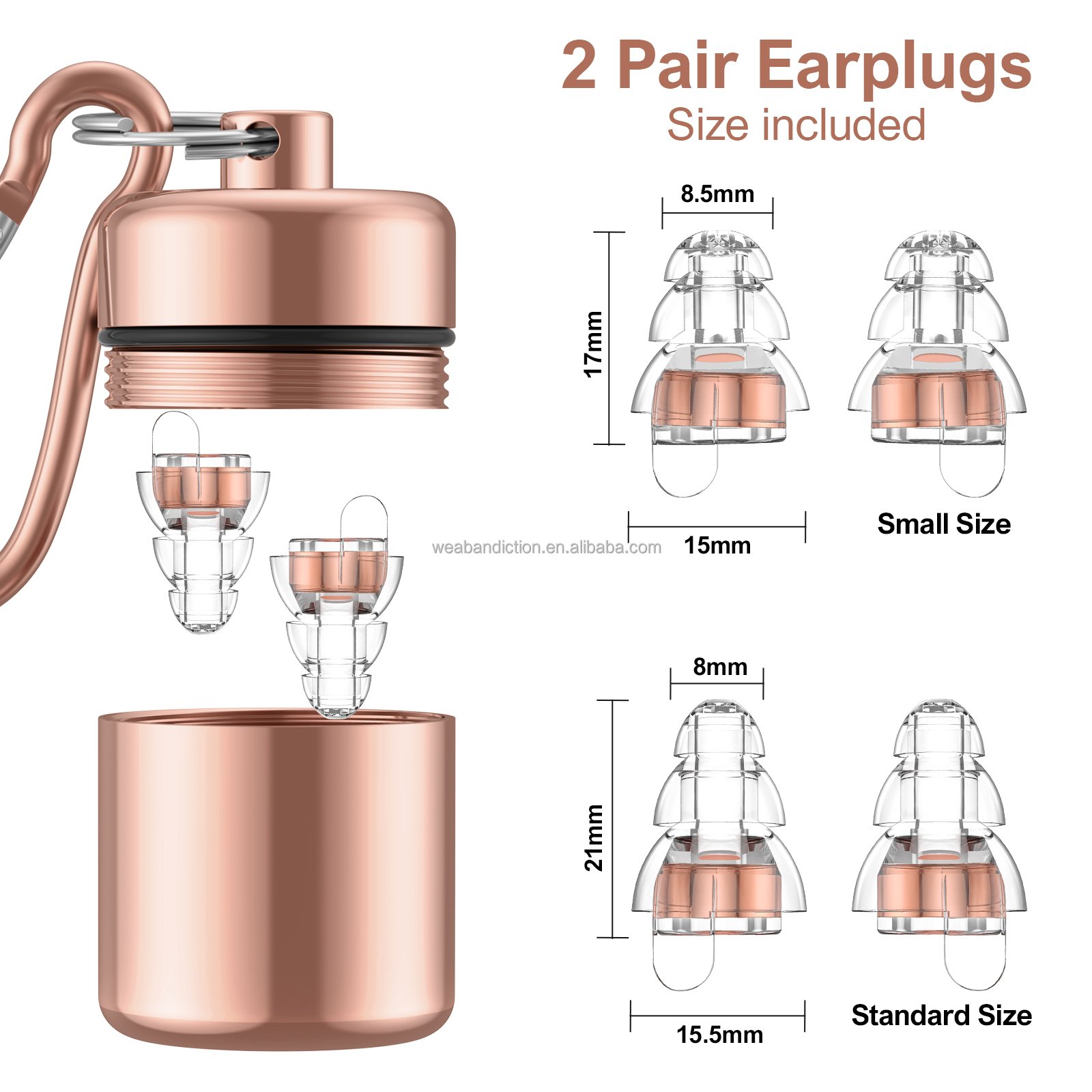 2 Pairs Travel Music silicon earplugs noise cancelling hearing protection high fidelity music earplugs