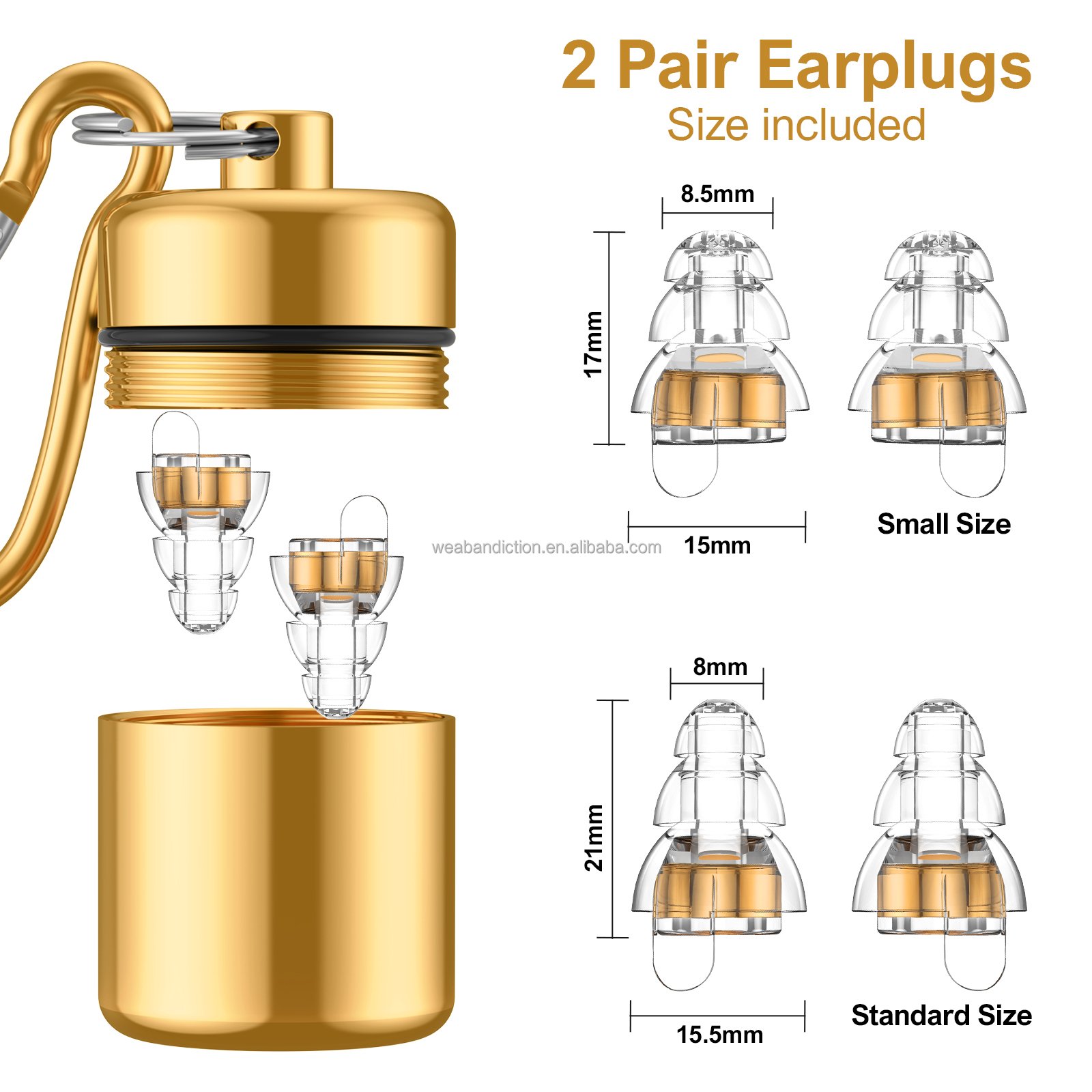 2 Pairs Travel Music silicon earplugs noise cancelling hearing protection high fidelity music earplugs