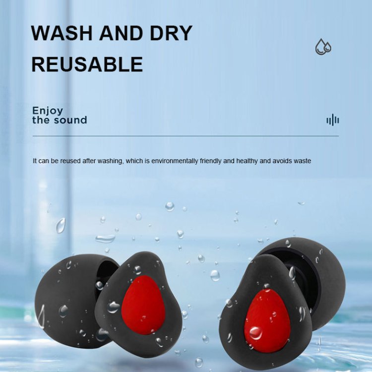 Custom Logo Reusable Silicone Earplugs for Sleep Soundproof Safety Hearing Protection with Noise Cancellation Function