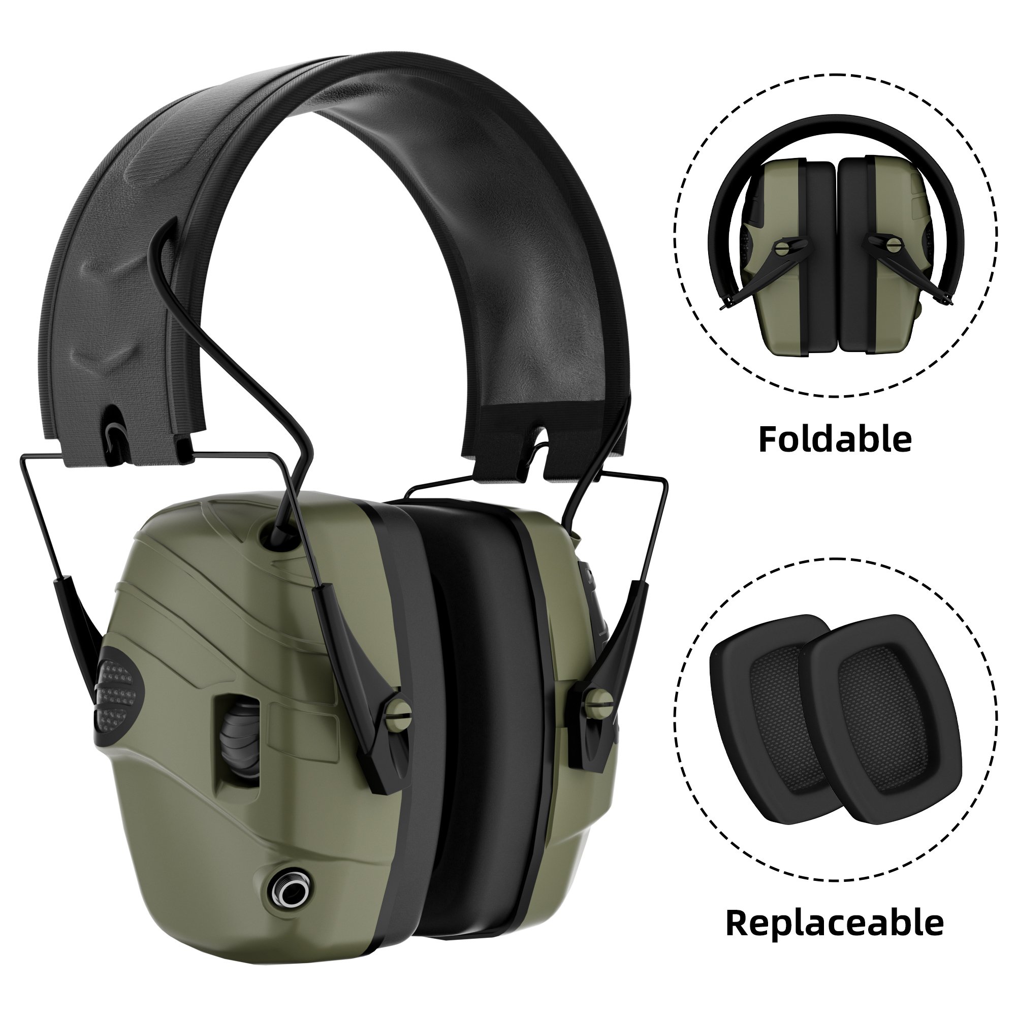 Personal Defense Equipment Hearing Protection Shooting Sound Proof Ear Muff Noise Reduction Electronic Earmuff Ear Defender