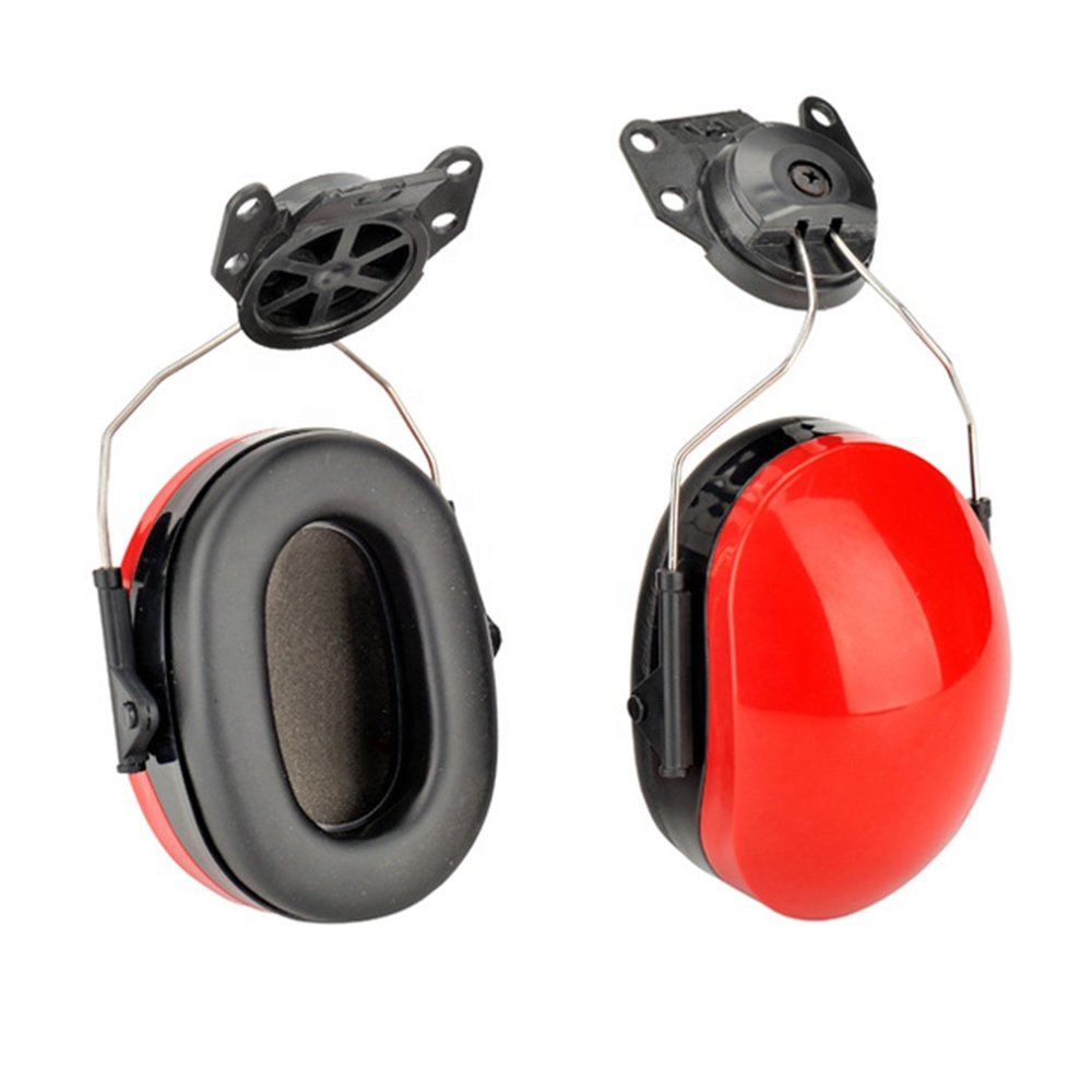 FS3015 Three-piece earmuff mesh face mask Safety hat Full protection anti-noise anti-splash Impact resistant garden helmet set