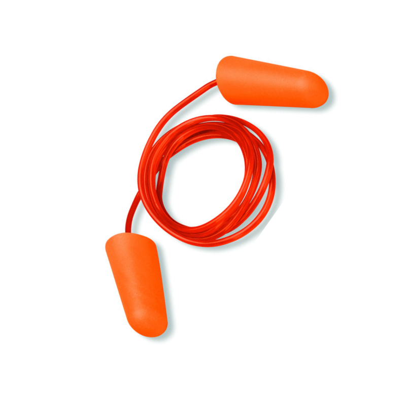 High-Quality disposable ear plugs with cord, orange, NRR 32dB, easy insertion and removal earplugs noise reduction from Vietnam
