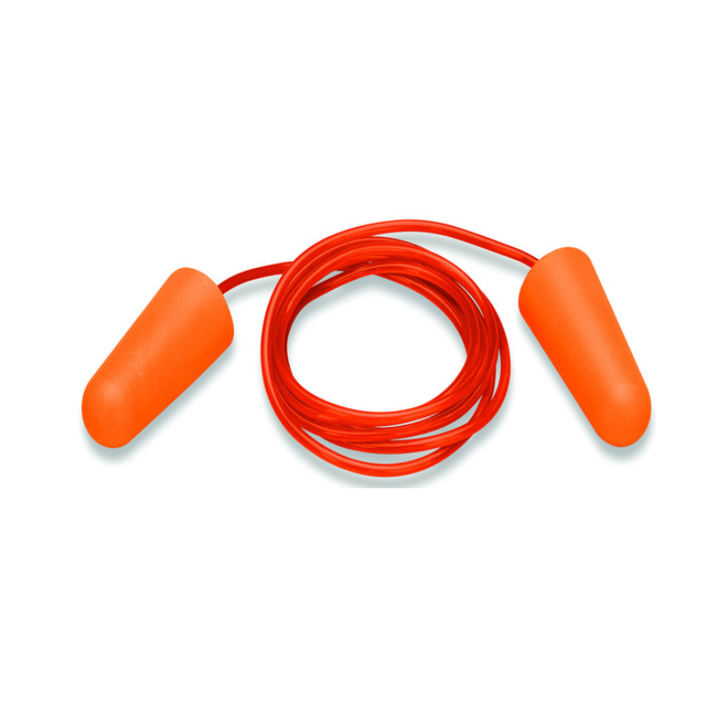 High-Quality disposable ear plugs with cord, orange, NRR 32dB, easy insertion and removal earplugs noise reduction from Vietnam