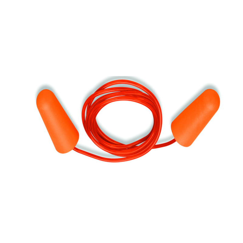 High-Quality disposable ear plugs with cord, orange, NRR 32dB, easy insertion and removal earplugs noise reduction from Vietnam