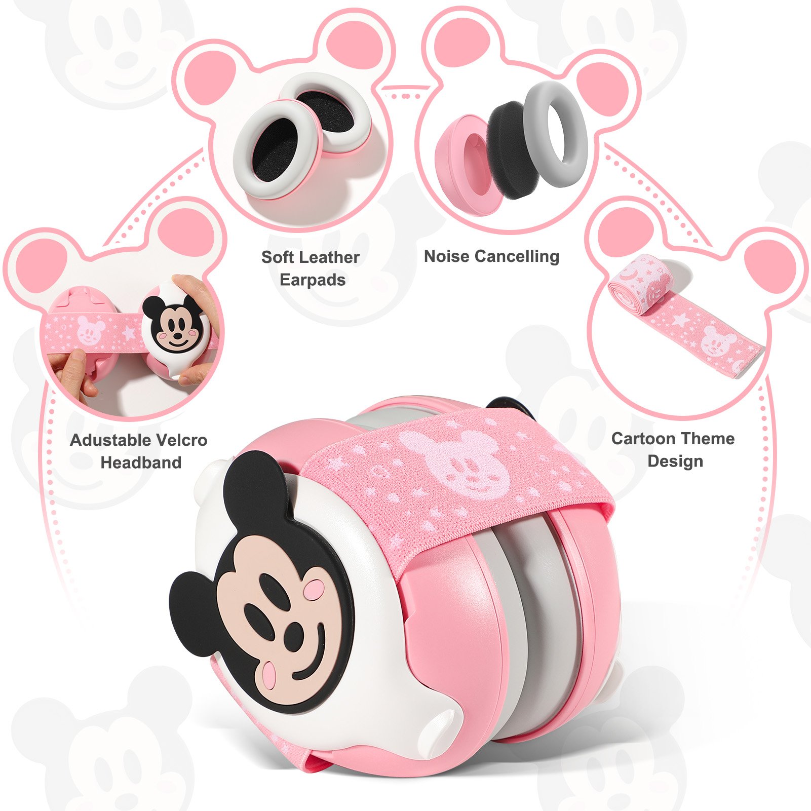 25db Kids cartoon Soundproof Custom Anti Noise Cancelling For Baby Abs Ear Hearing Protection Safety Children Sleeping Earmuffs