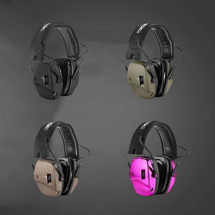 ZH Earmuffs With Microphone Electronic Portable Earmuff Shoot Tactical Headphones Electronic Earmuffs For Shooting