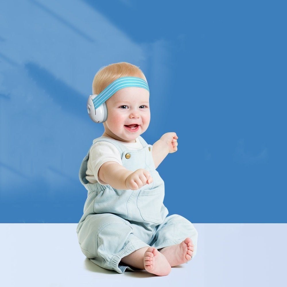 Free Sample Infant Noise Protection Infant Ear Muffs Newborn Ear Protection Baby Ear Muffs Noise Blocking With Elastic Band
