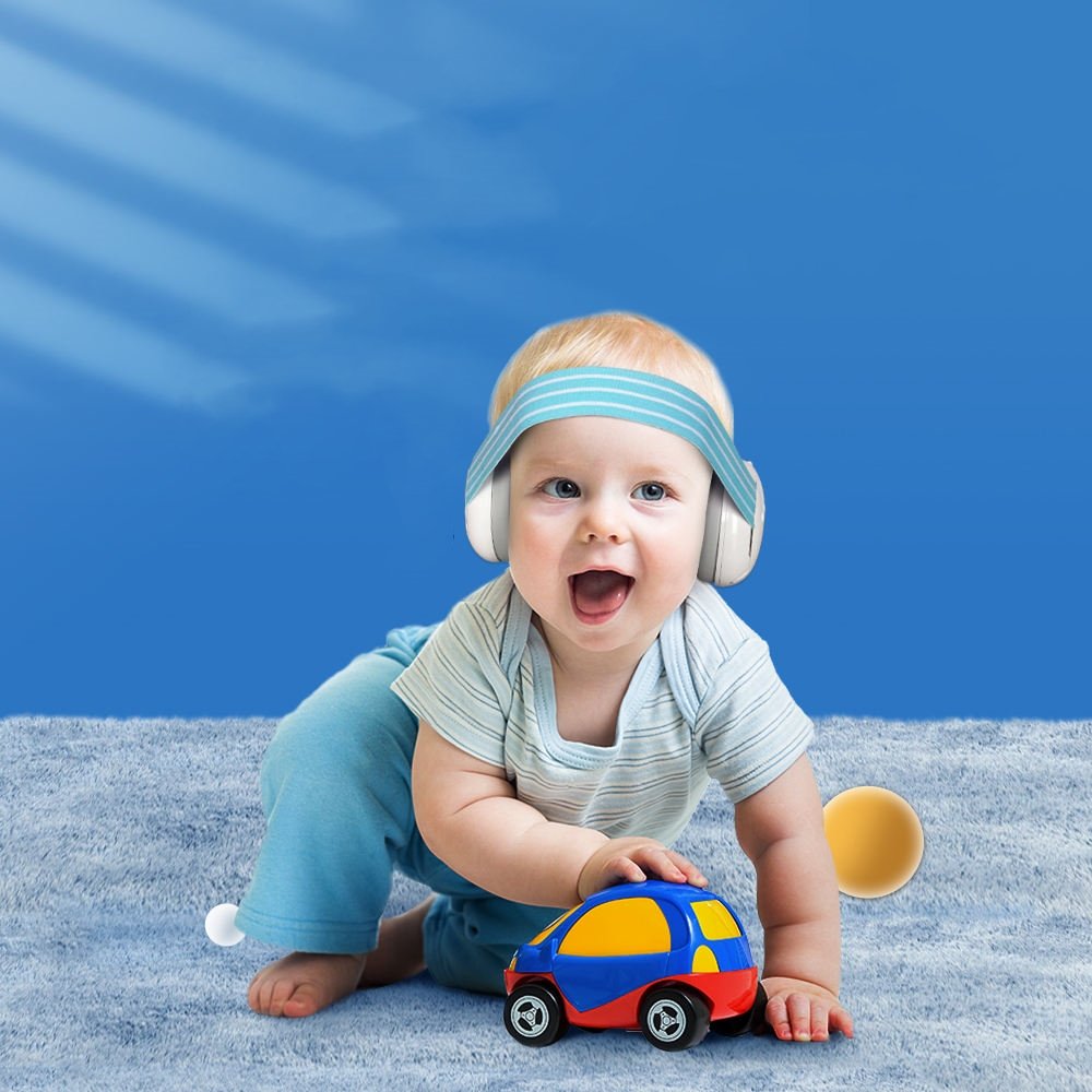 Free Sample Infant Noise Protection Infant Ear Muffs Newborn Ear Protection Baby Ear Muffs Noise Blocking With Elastic Band