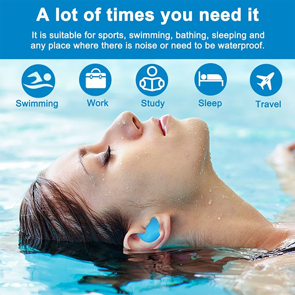 Best Seller 27dB Reusable Hearing protection Silicone Ear Plugs noise cancelling Swimming Sleeping 12pcs Mud Silicone Earplugs