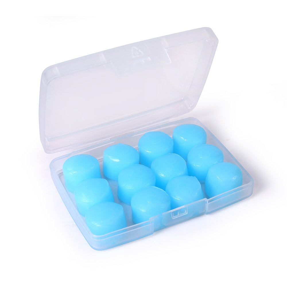 Best Seller 27dB Reusable Hearing protection Silicone Ear Plugs noise cancelling Swimming Sleeping 12pcs Mud Silicone Earplugs