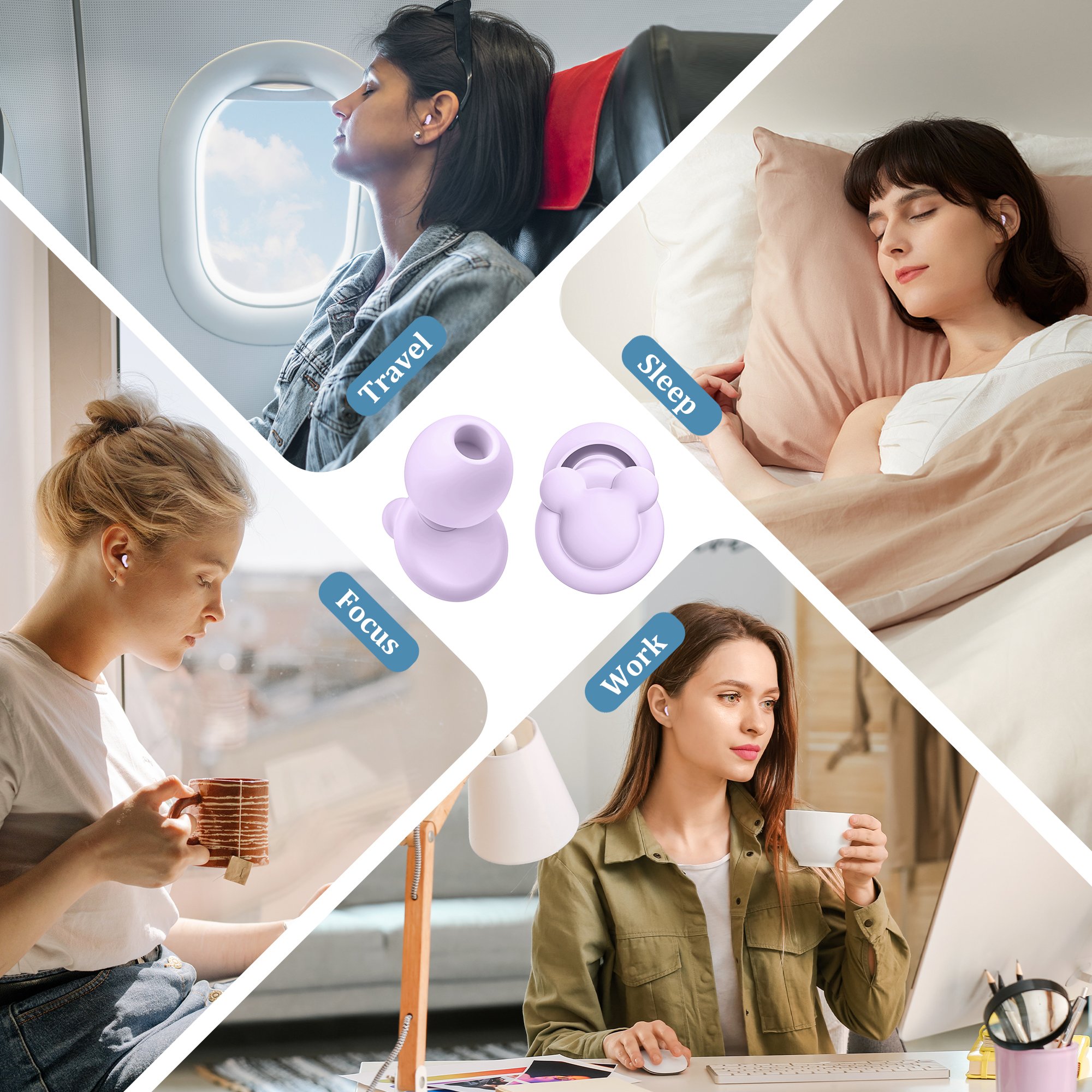 High Fidelity Hearing Protection Noise Reduction Soundproof Ear Plug Ear Defenders Silicone Ear Plugs for sleep