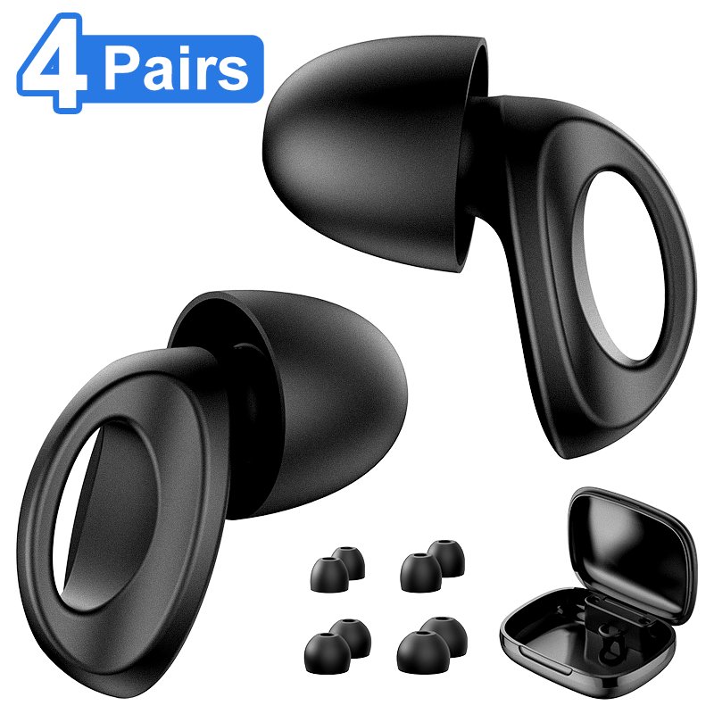 Wholesale New Design Flexible Reusable Silicone Ear Plugs for Sleeping Noise Cancelling 24dB Reusable Hearing Protection Earplug