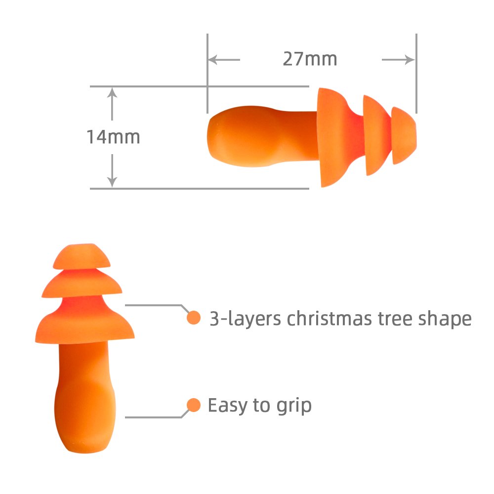 Top Quality Reusable Corded Silicone Noise Cancelling Corded Earplugs for Hearing Protection at Wholesale Prices