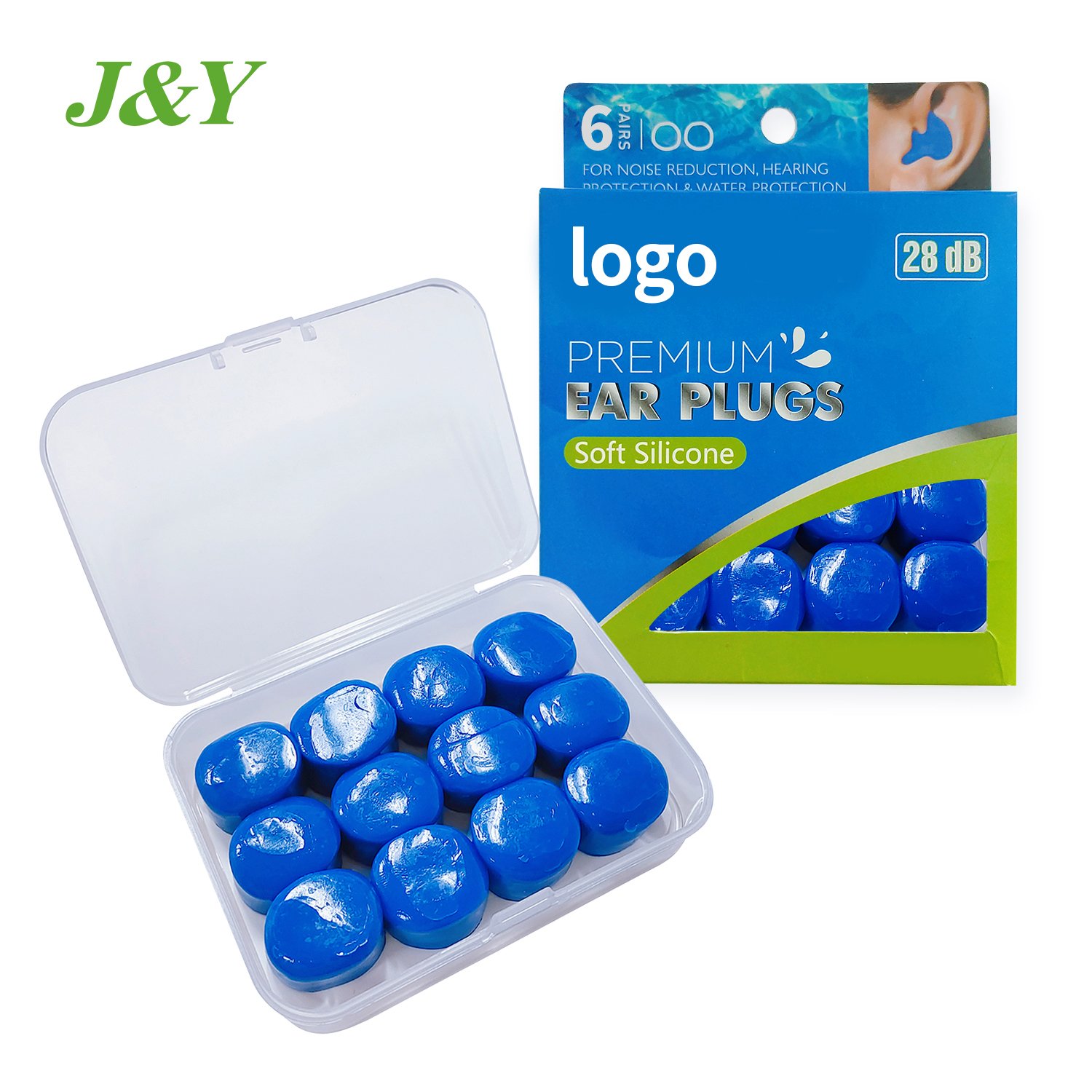 Soft Custom Molded Reusable Bathing CE Silicone Earplug Circle Ear Plug WIth Packages Case