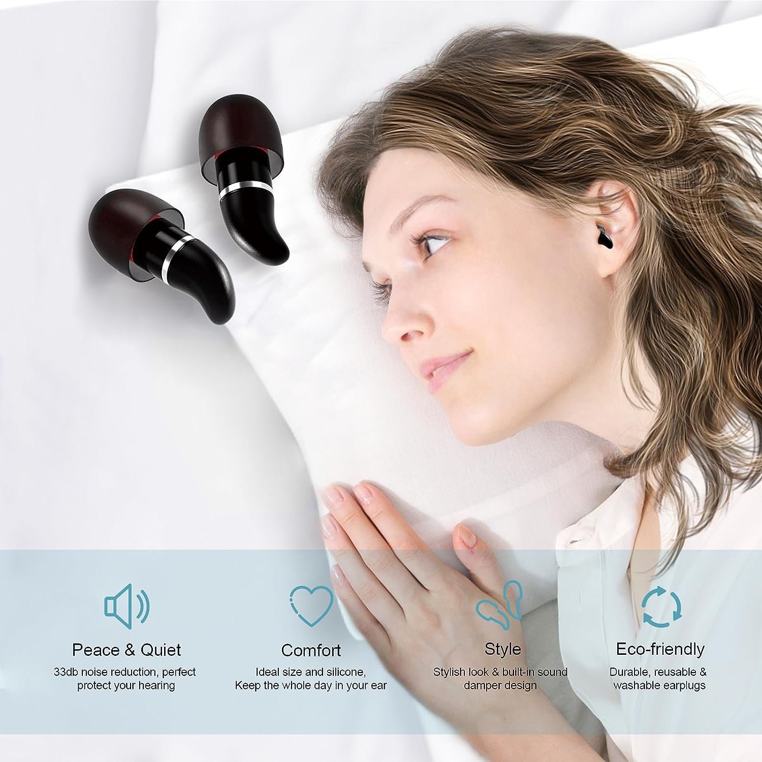 1Pair Sleeping Ear Plugs Noise Reduction Tapones Soft Oordopjes Earplug Waterproof Tapones Para Dormir Earplugs