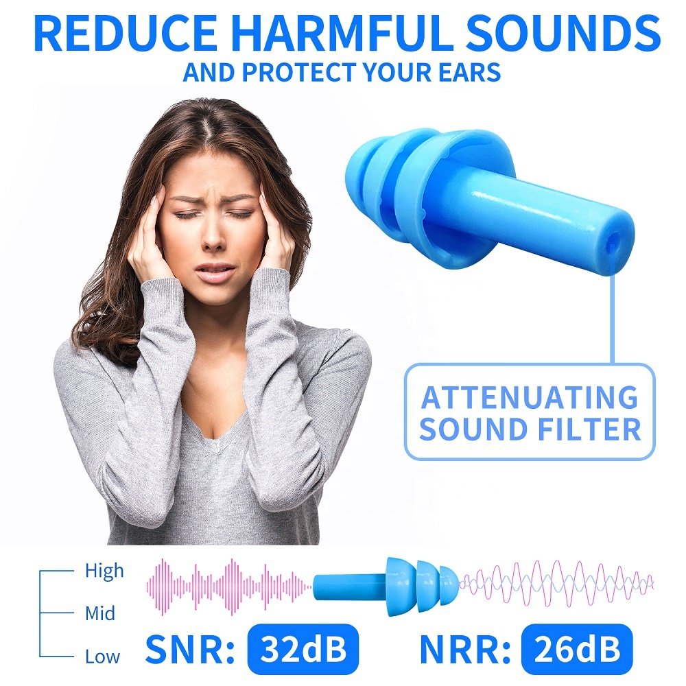 Waterproof And Noise Reduction Shooting Hearing Protection 32db Sound Protectors Ear Plugs