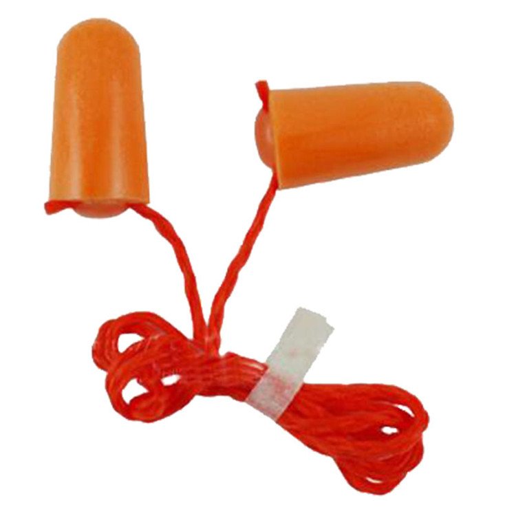 Sleep Corded PU Foam Sound Insulation Antinoise Earplugs 1110 Filter Safety Earplug With Cord