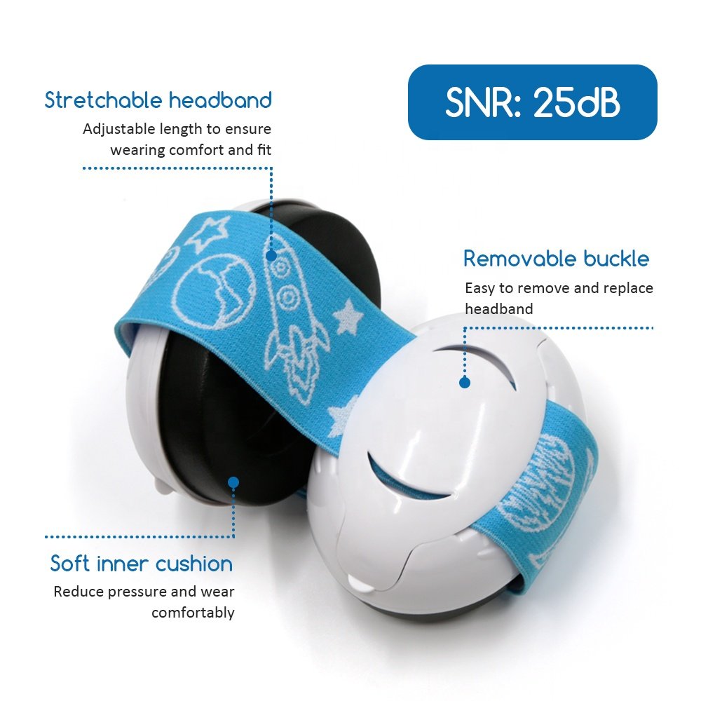 Baby Noise Cancelling Ear Protectors with Soft Cushion Ear Defenders Earmuffs for Babies and Toddlers from 12 to 36 Months