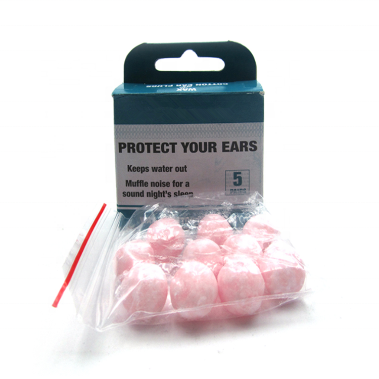 Wejump Waterproof cotton wax earplug Soundproof Noise Cancelling Round Earplug with Custom Packing Design Hearing Protection