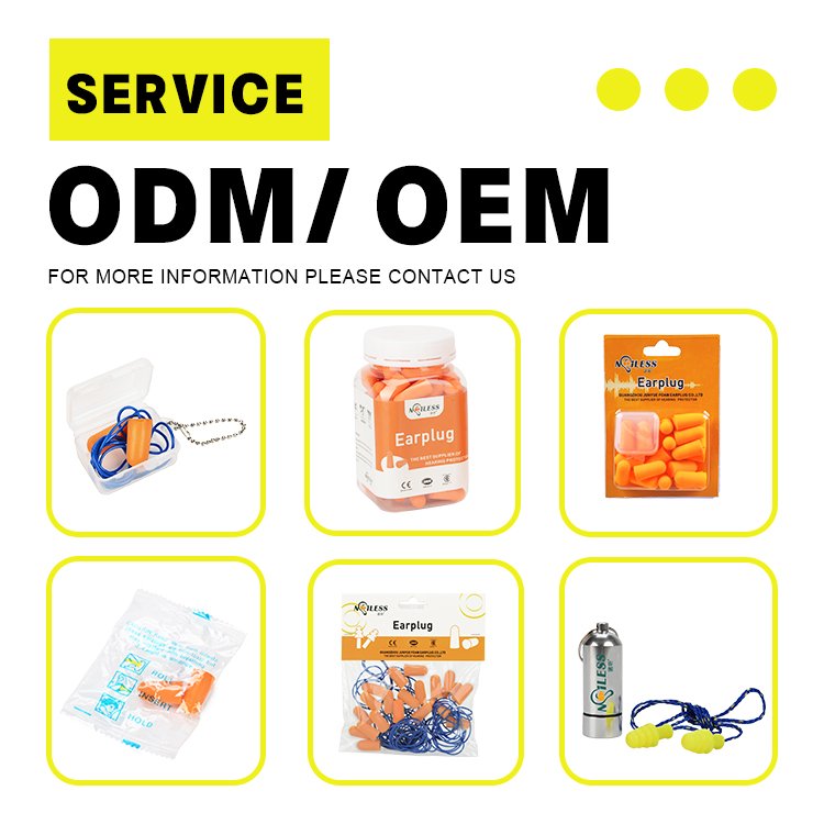 T shape PU foam earplugs with cord soft earplug for factory