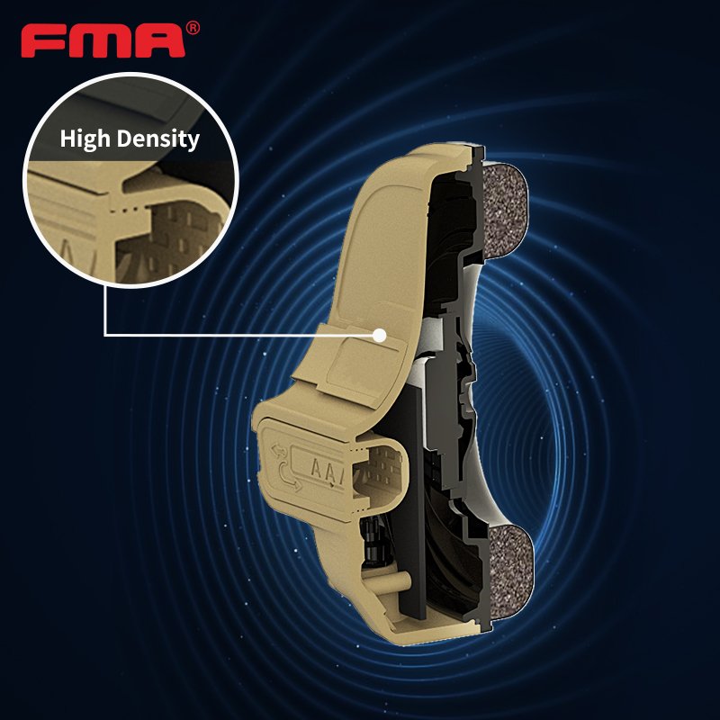 FMA FALCON EARS Tactical Communication Headset Hearing Protection Noise Canceling High Fidelity FE-40 PRO Edition TB1490-A