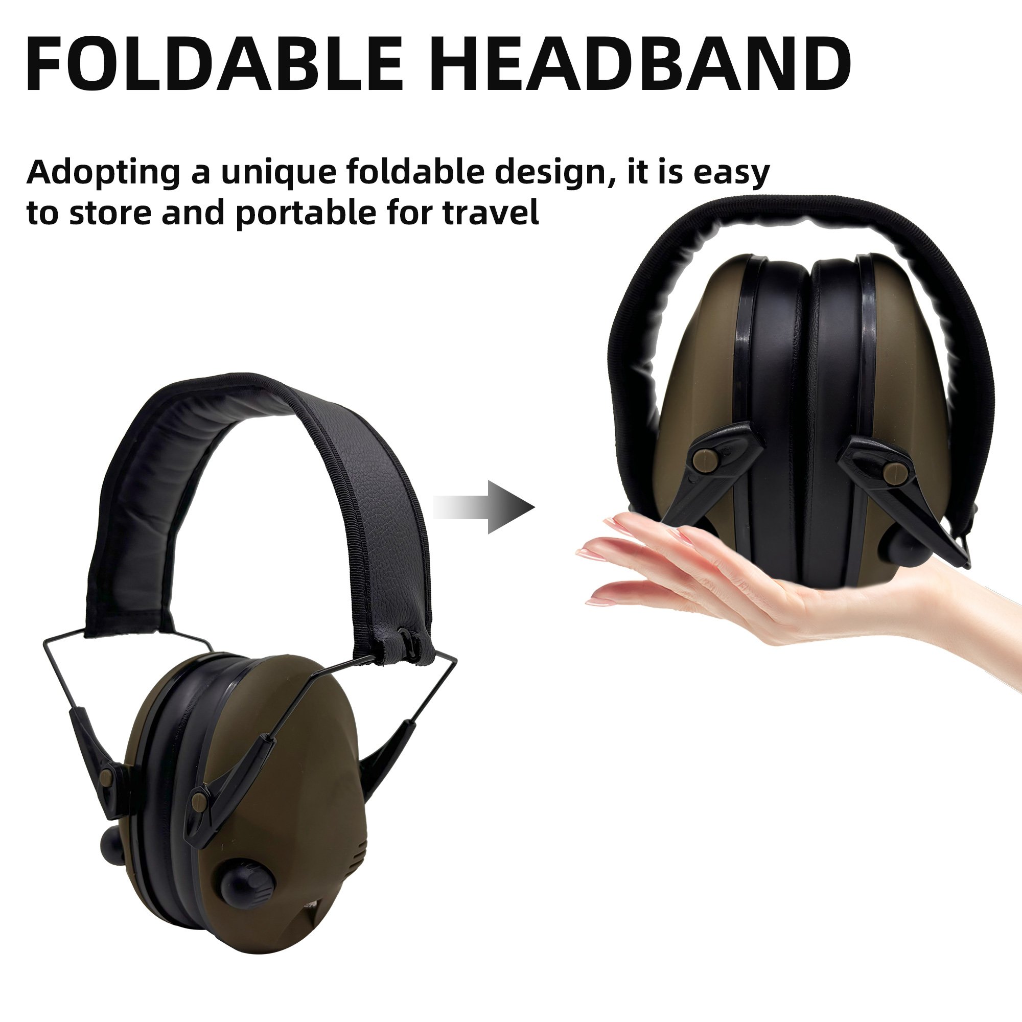 2024 High Quality Electronic Hearing Protection Shooting Earmuff for Shooting Range Hunting Ear Protection with Mic Impact Sound