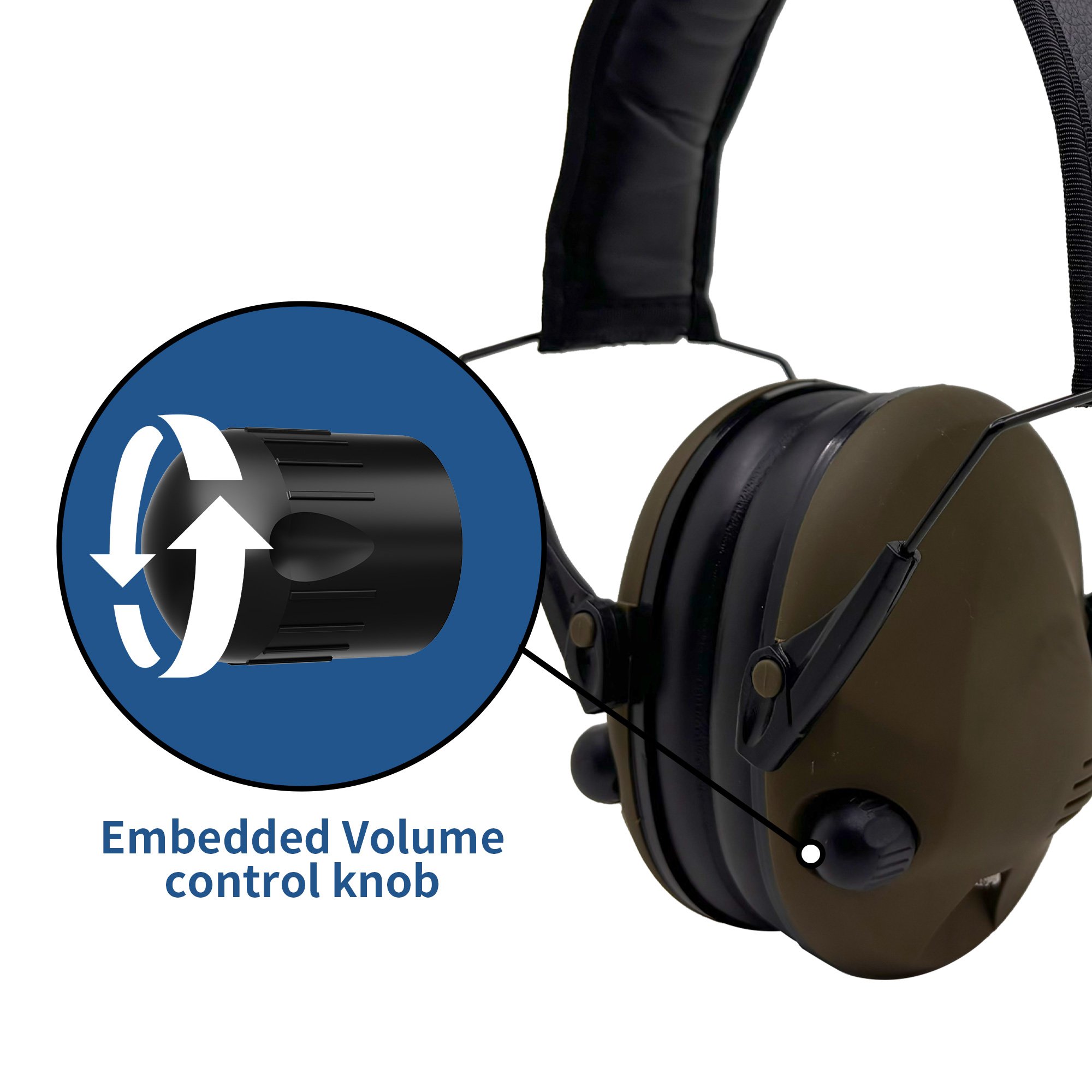2024 High Quality Electronic Hearing Protection Shooting Earmuff for Shooting Range Hunting Ear Protection with Mic Impact Sound
