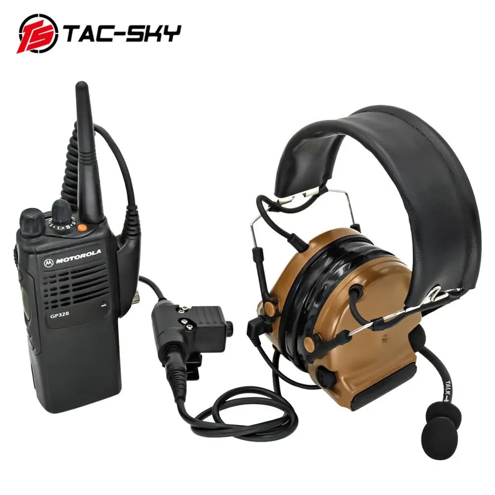 TAC-SKY Tactical Headset PTT Adapter U94 PTT is Suitable for Motorola Walkie-Talkies GP140 GP320 GP328 GP338 GP340