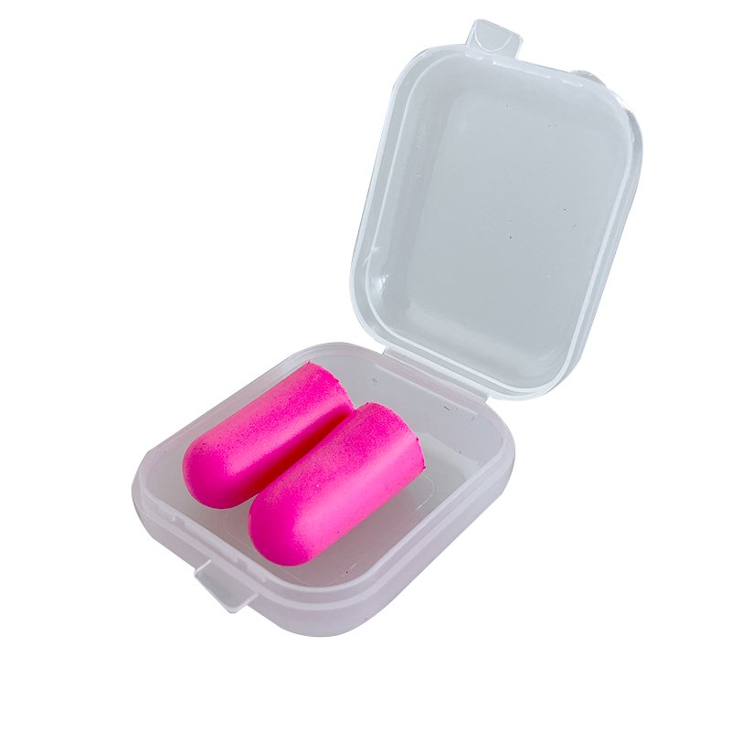 Pink PU Disposable Earplugs Soft Comfortable Noise Reduction Sleep Flights Sensitivity Ear Hearing Protection