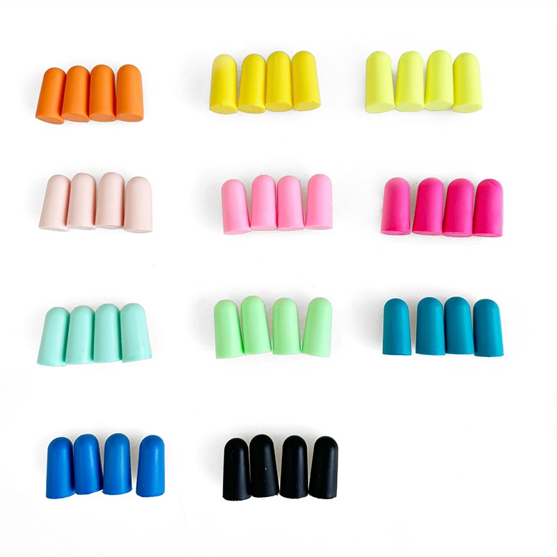 Pink PU Disposable Earplugs Soft Comfortable Noise Reduction Sleep Flights Sensitivity Ear Hearing Protection