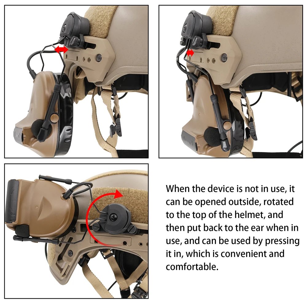 TS TAC-SKY TACTICAL HEADSET ACCESSORIES COMTAC II III HELMET STAND ADAPTERS Compatible WENDY 2.0 Track Helmet for Hunting
