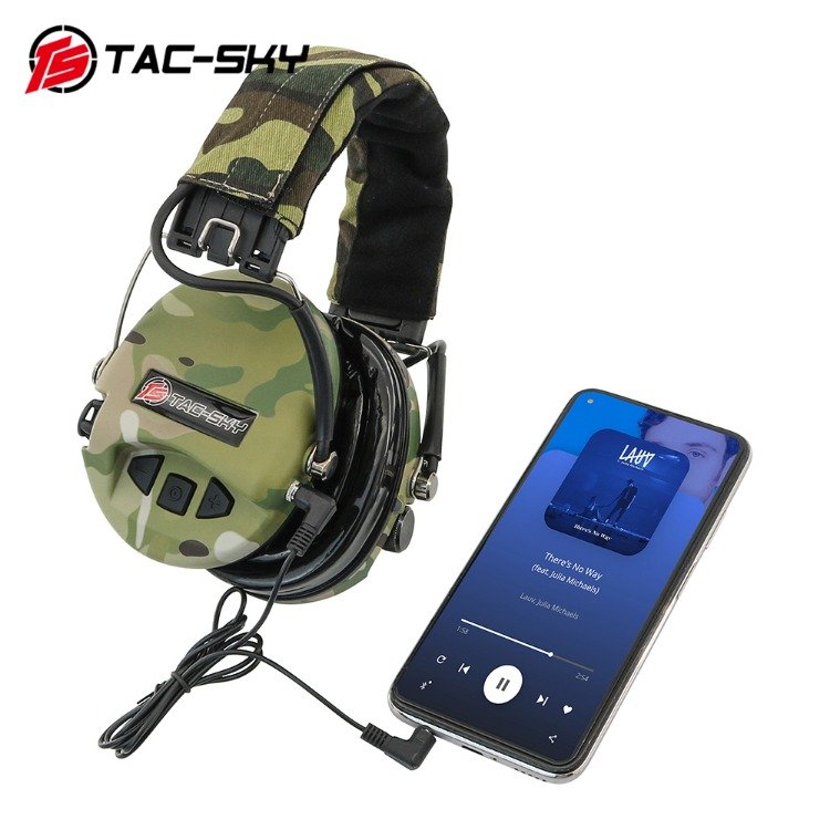 TS TAC-SKY Tactical Sordin Ipsc Silicone Electronic Ear muffs Shooting Ear Protection Sordin Headset MC