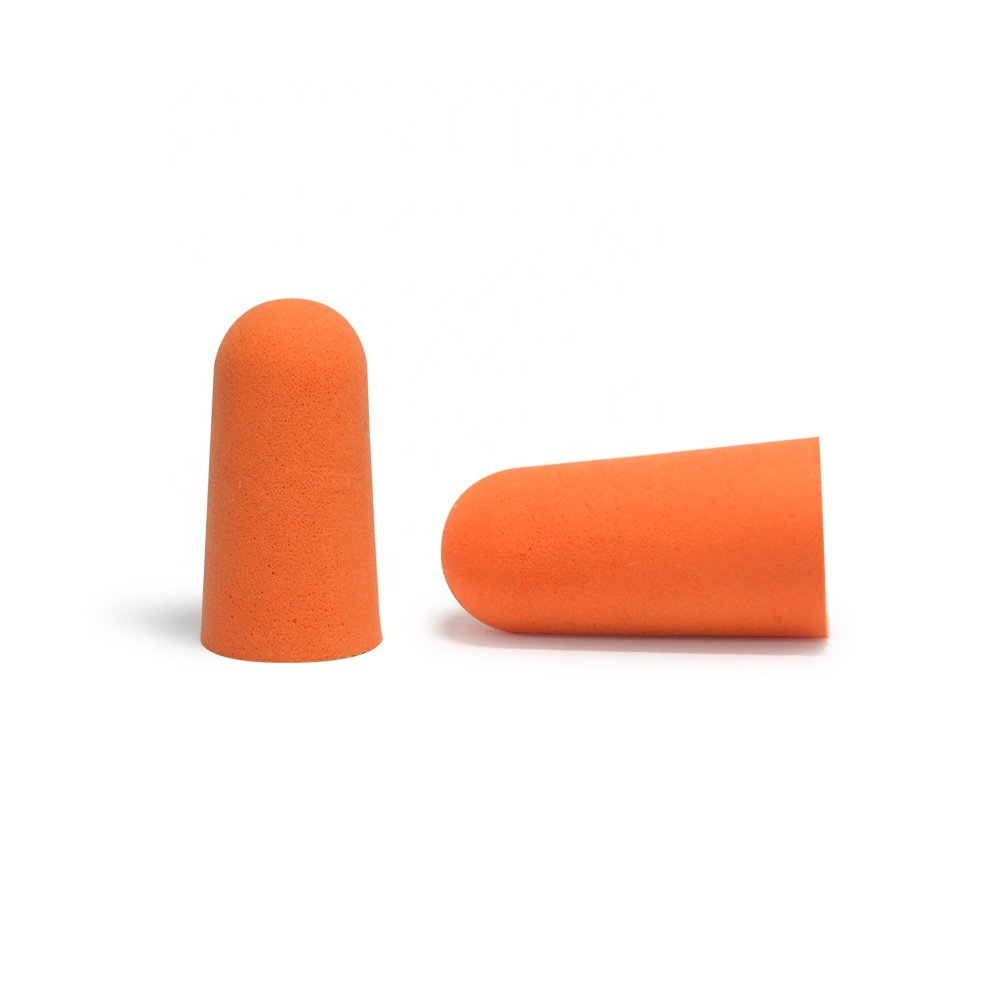 Bullet Shaped PU Earplugs Noise Reduction Slow Rebound Feature No Line Hearing Protection Product