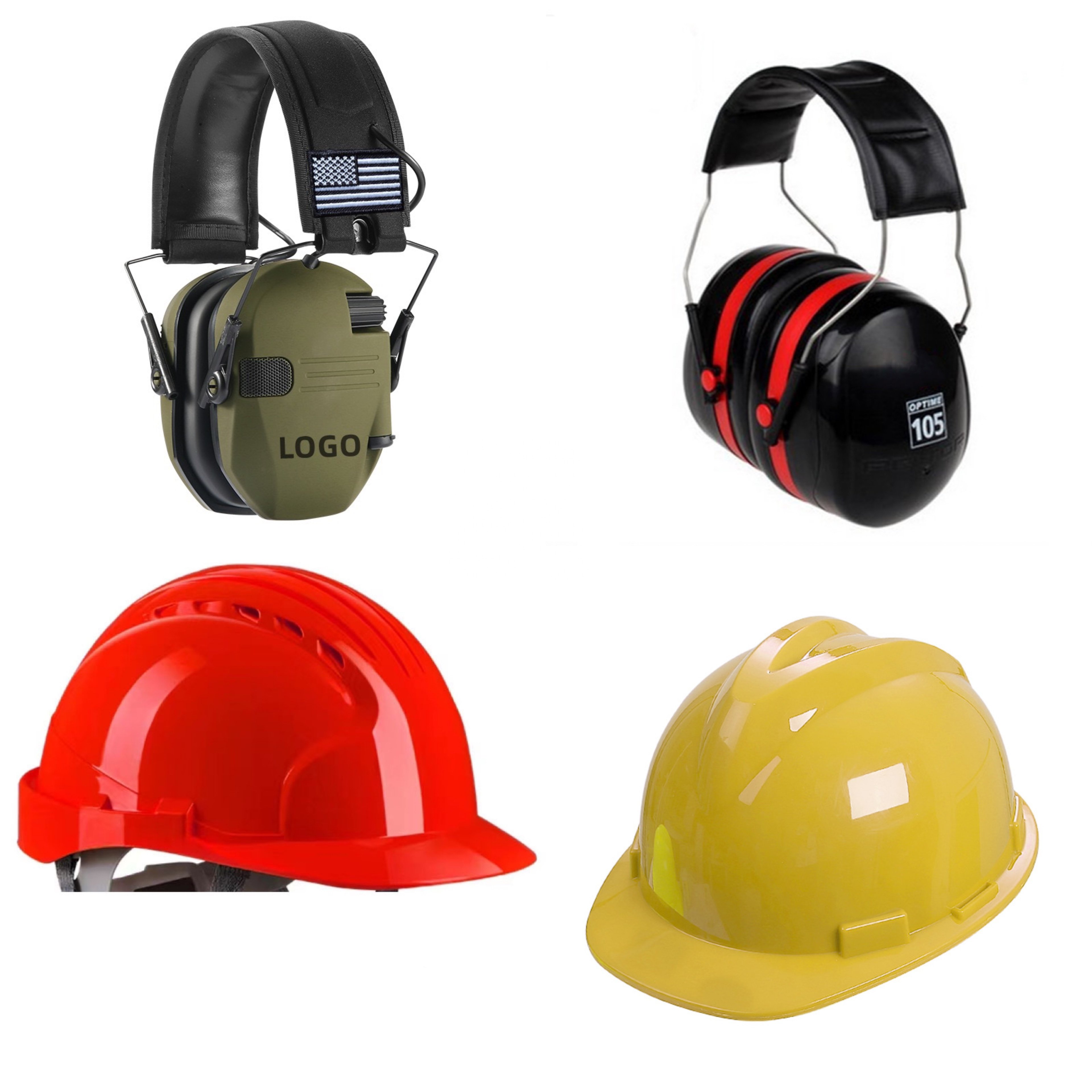 105 H10P3E Helmet-type Earmuffs noise cancelling Labor Protection Noise Reduction Earmuff