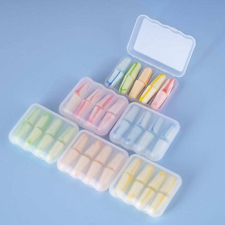 5 Pairs Sleeping Ear Plugs Noise Cancelling Earplugs with Custom Cases Ultra Soft Foam Ear Plugs