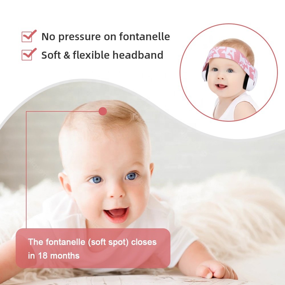 Baby Headphones Noise Cancelling for Infant Hearing Protection,25dB NRR Baby Earmuffs for Travel Sleep Plane Noisy Event